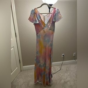 Selkie The Dopamine Flutter Slip Dress - Size M. Runway Puff Dress - Size M